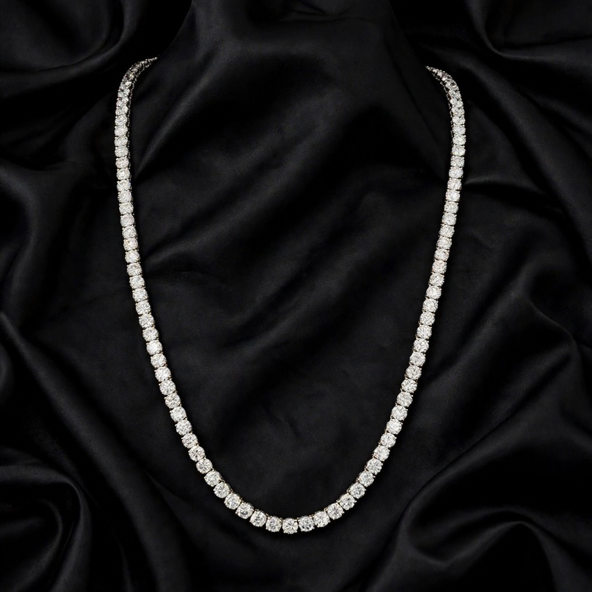 Mirano Jewels Luxury 9K Gold 58.80CT Lab Grown Diamond Tennis Necklace