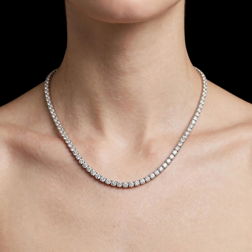 Mirano Jewels Luxury 9K Gold 58.80CT Lab Grown Diamond Tennis Necklace