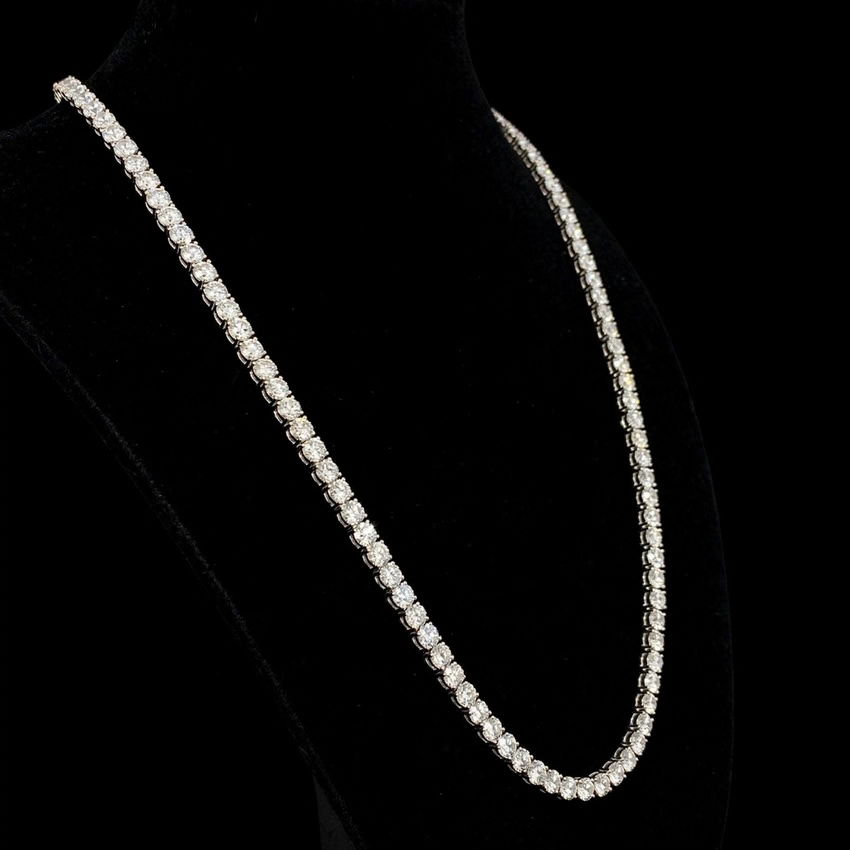 Mirano Jewels Luxury 9K Gold 58.80CT Lab Grown Diamond Tennis Necklace