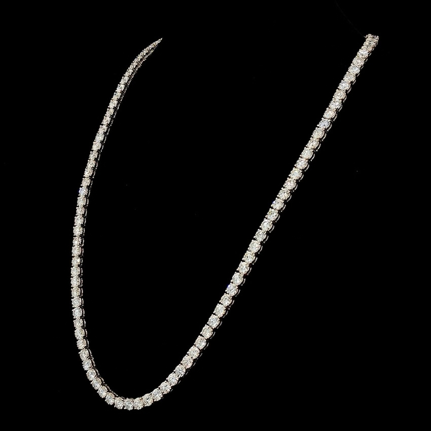 Mirano Jewels Luxury 9K Gold 58.80CT Lab Grown Diamond Tennis Necklace