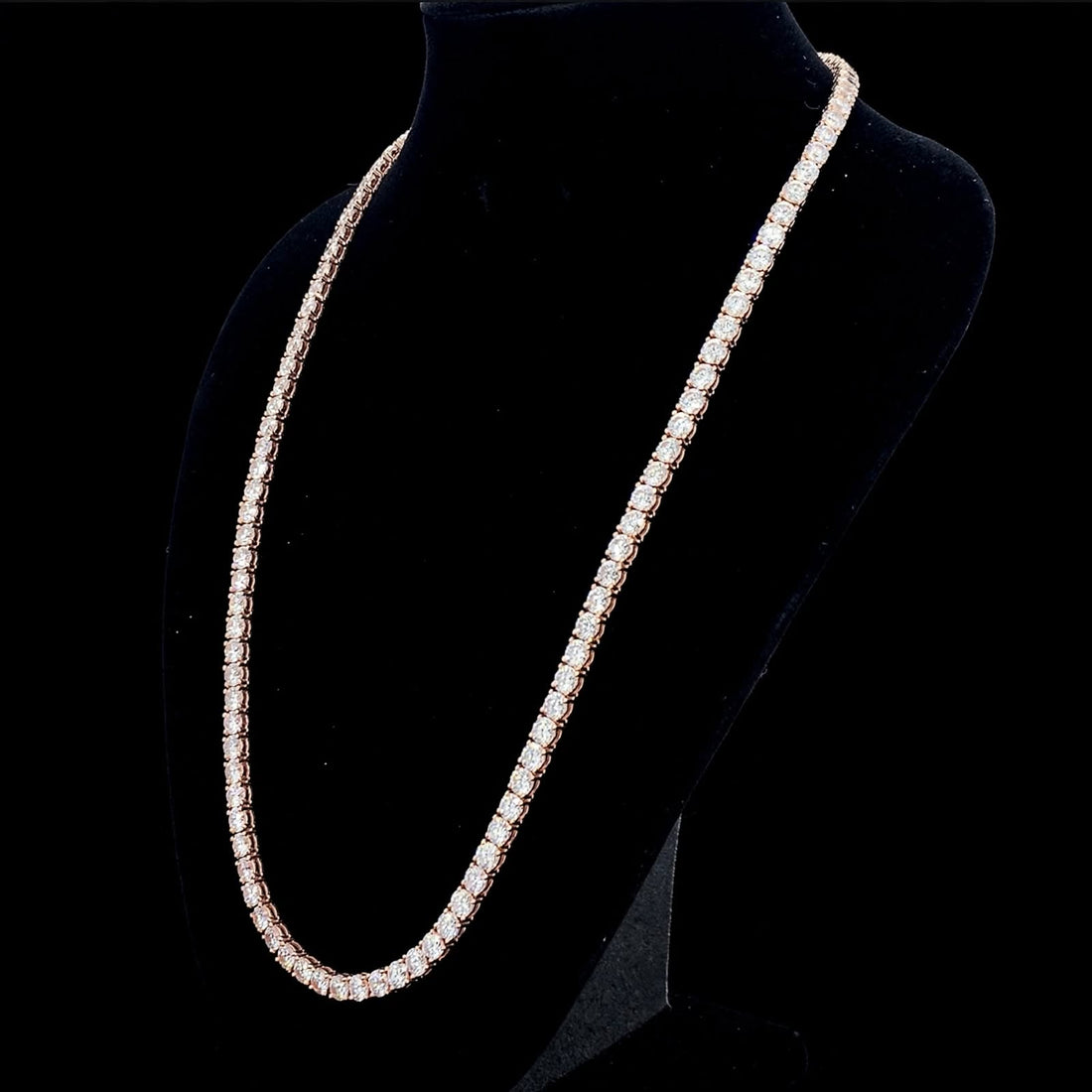 Mirano Jewels Luxury 9K Gold TCW 51.00CT Lab Grown Diamond Tennis Necklace