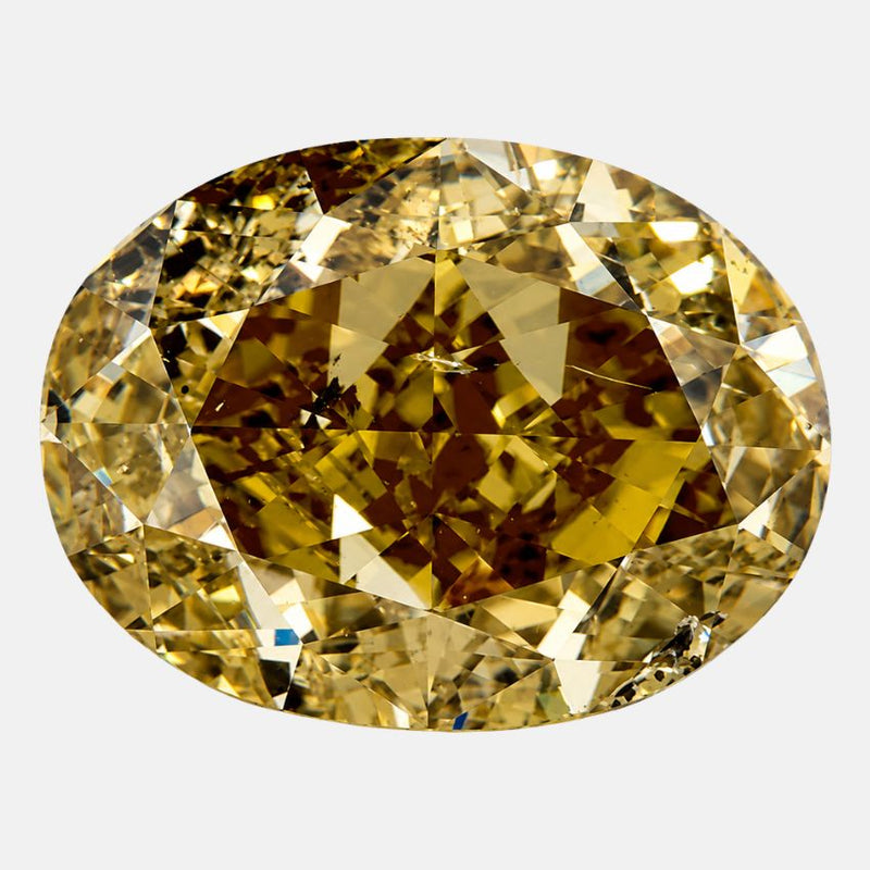 Mirano Jewels 1.00 Carat Oval Shape Fancy Yellow Natural Diamond SI2 Clarity GIA Certified
