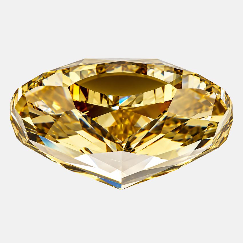 Mirano Jewels 1.00 Carat Oval Shape Fancy Yellow Natural Diamond SI2 Clarity GIA Certified