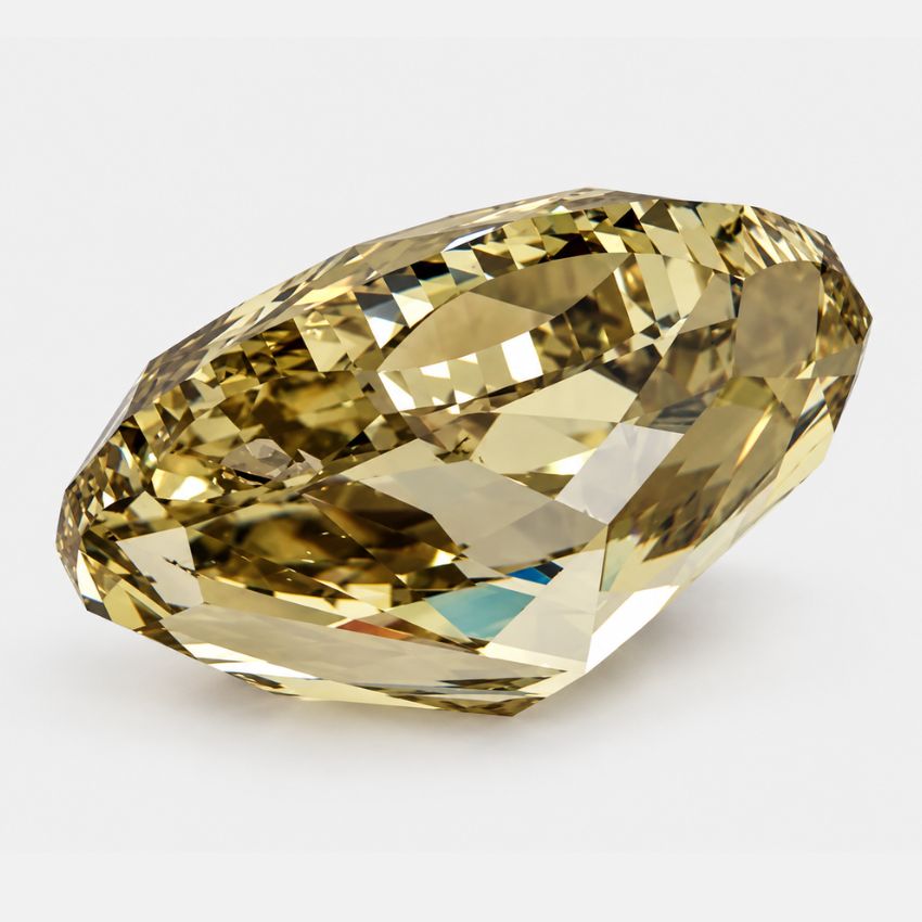 Mirano Jewels 1.00 Carat Oval Shape Fancy Yellow Natural Diamond SI2 Clarity GIA Certified