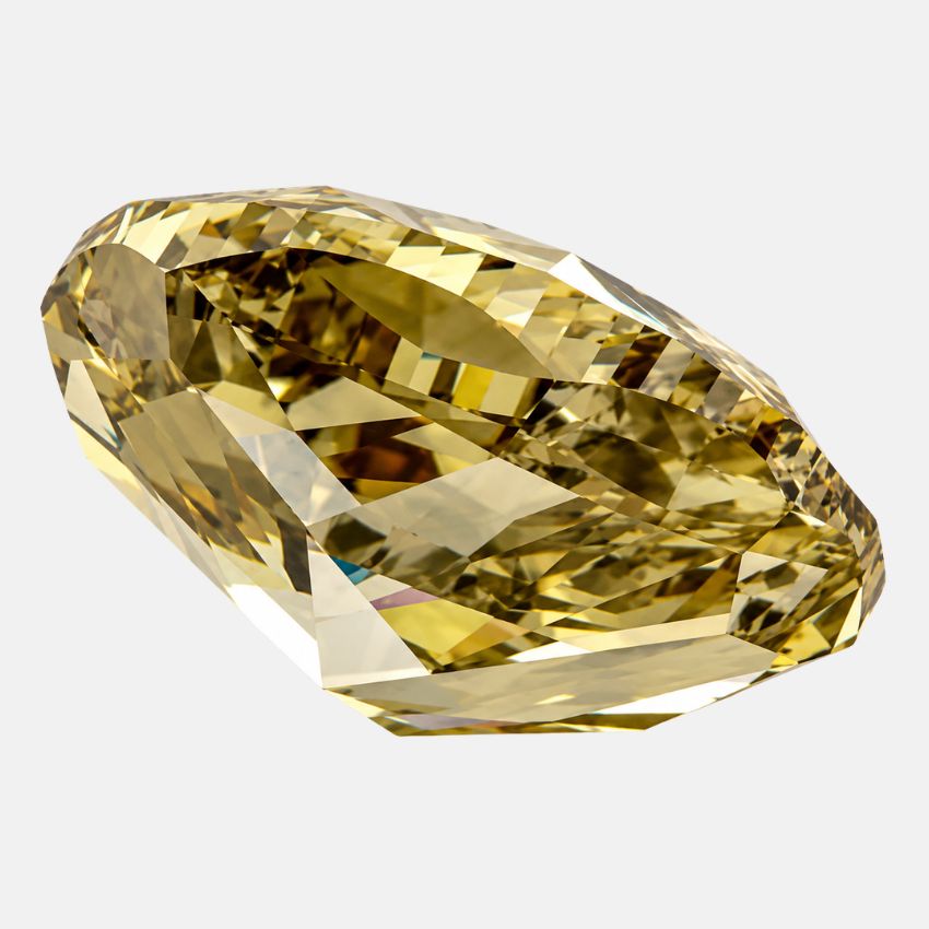 Mirano Jewels 1.00 Carat Oval Shape Fancy Yellow Natural Diamond SI2 Clarity GIA Certified