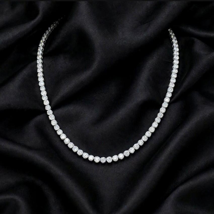 Mirano Jewels 25.00CT 9K Gold Lab Grown Diamond Tennis Necklace