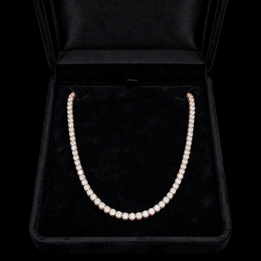 Mirano JewelsTCW 67.20CT 9K Gold Lab Grown Diamond Tennis Necklace