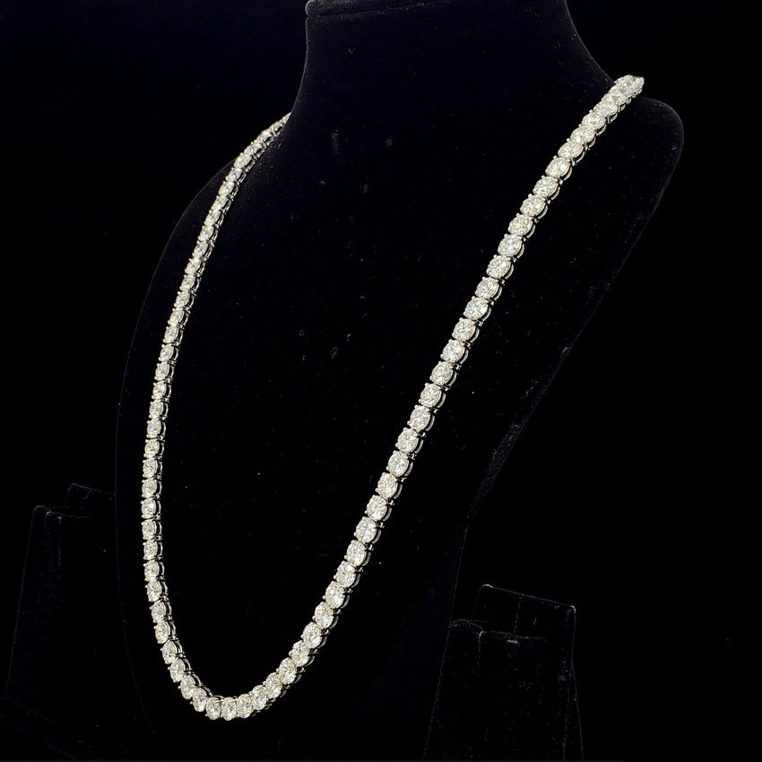 Mirano Jewels 9K Gold Studded TCW 67.20CT Luxury Lab Diamond Tennis Necklace