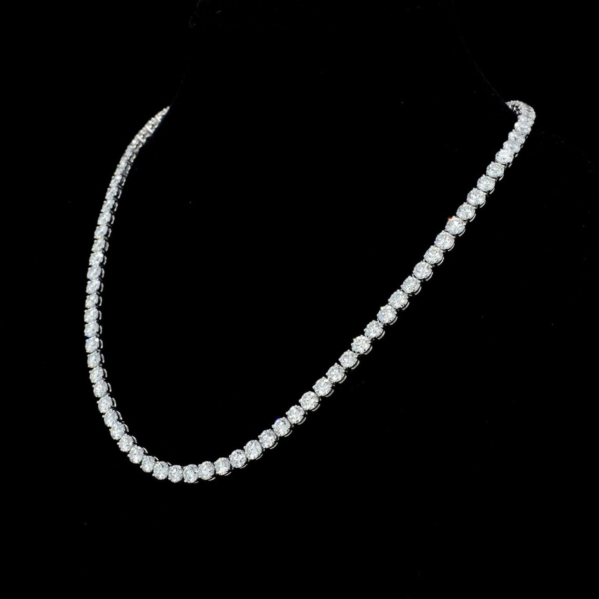 Mirano Jewels 25.00CT 9K Gold Lab Grown Diamond Tennis Necklace