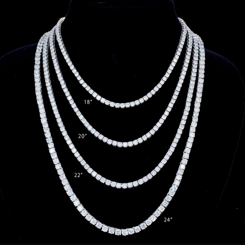 Mirano Jewels Luxury 9K Gold Studded TCW 41.60CT Lab Grown Diamond Necklace