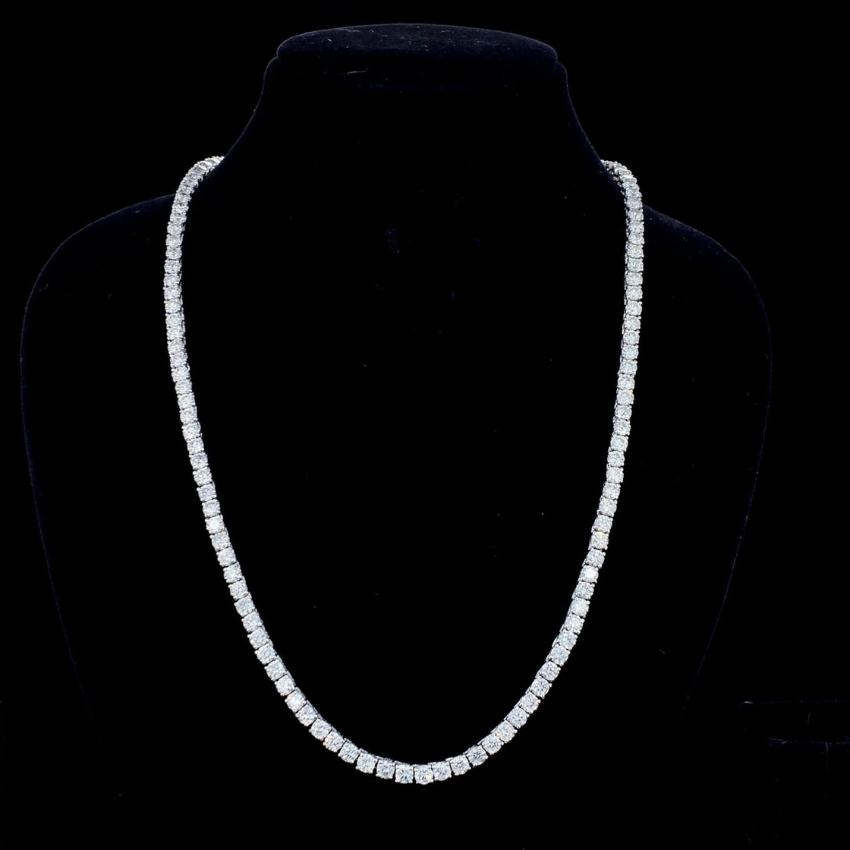 Mirano Jewels Luxury 9K Gold Studded TCW 41.60CT Lab Grown Diamond Necklace