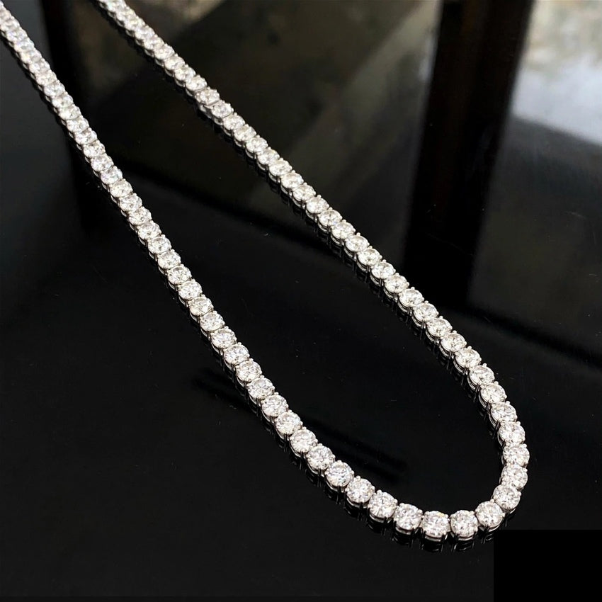 Mirano Jewels 9K Gold Studded TCW 67.20CT Luxury Lab Diamond Tennis Necklace
