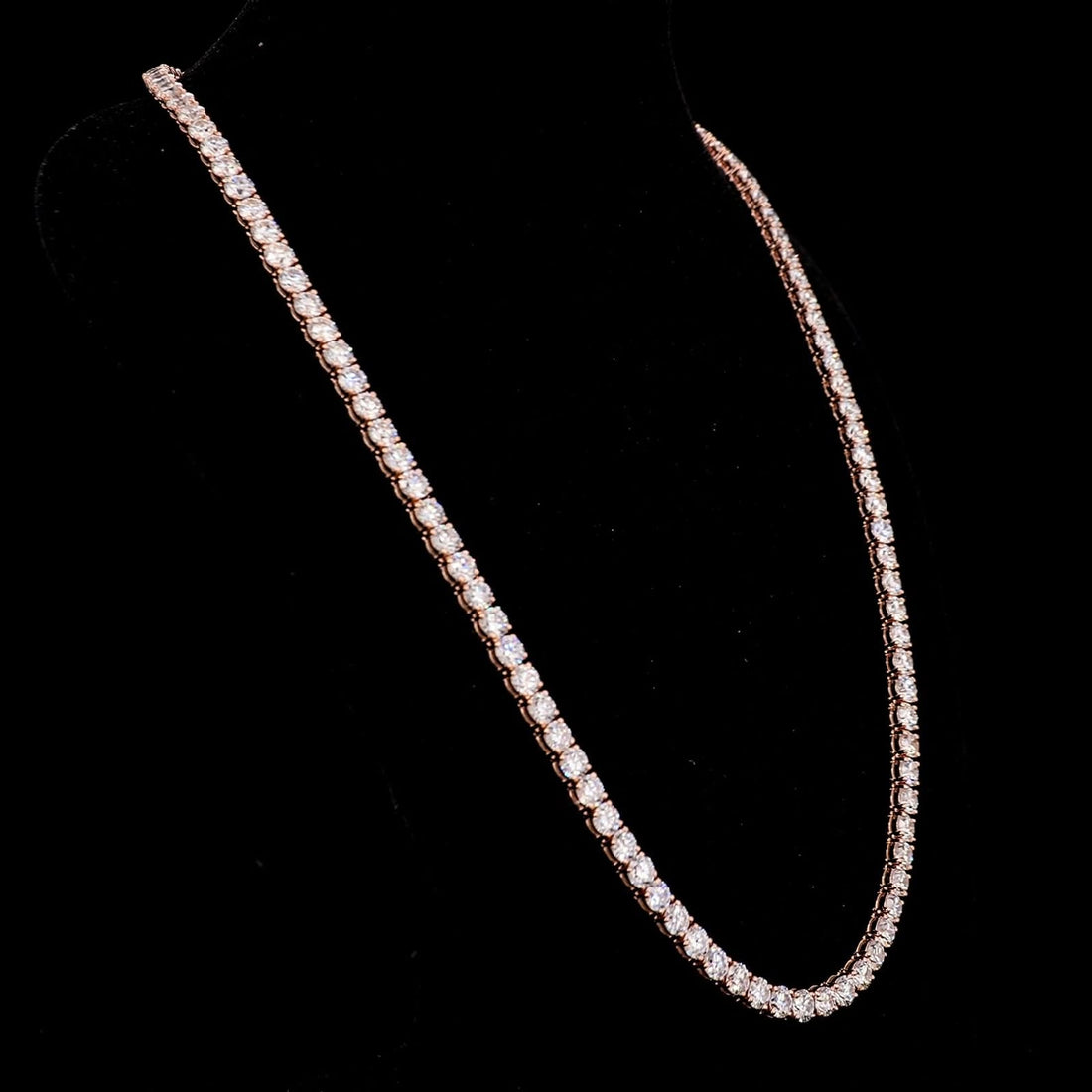 Mirano Jewels 9K Gold Studded 58.80CT Premium Diamond Tennis Necklace