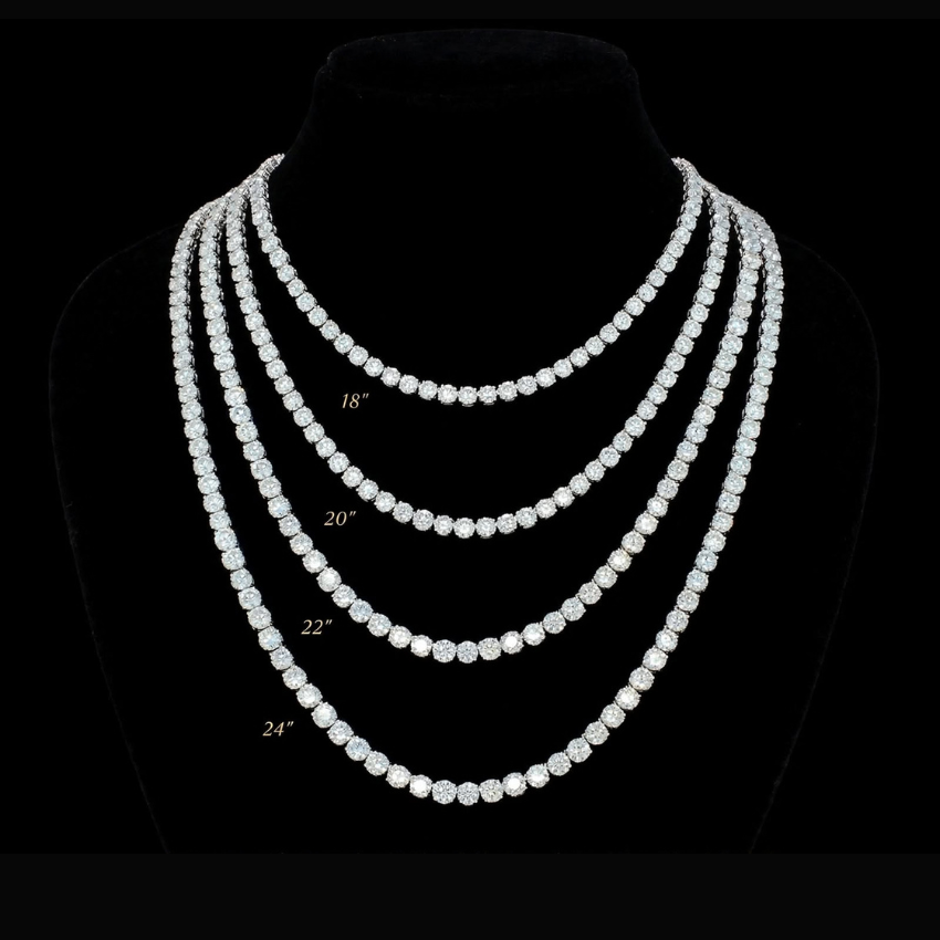 Mirano Jewels 25.00CT 9K Gold Lab Grown Diamond Tennis Necklace