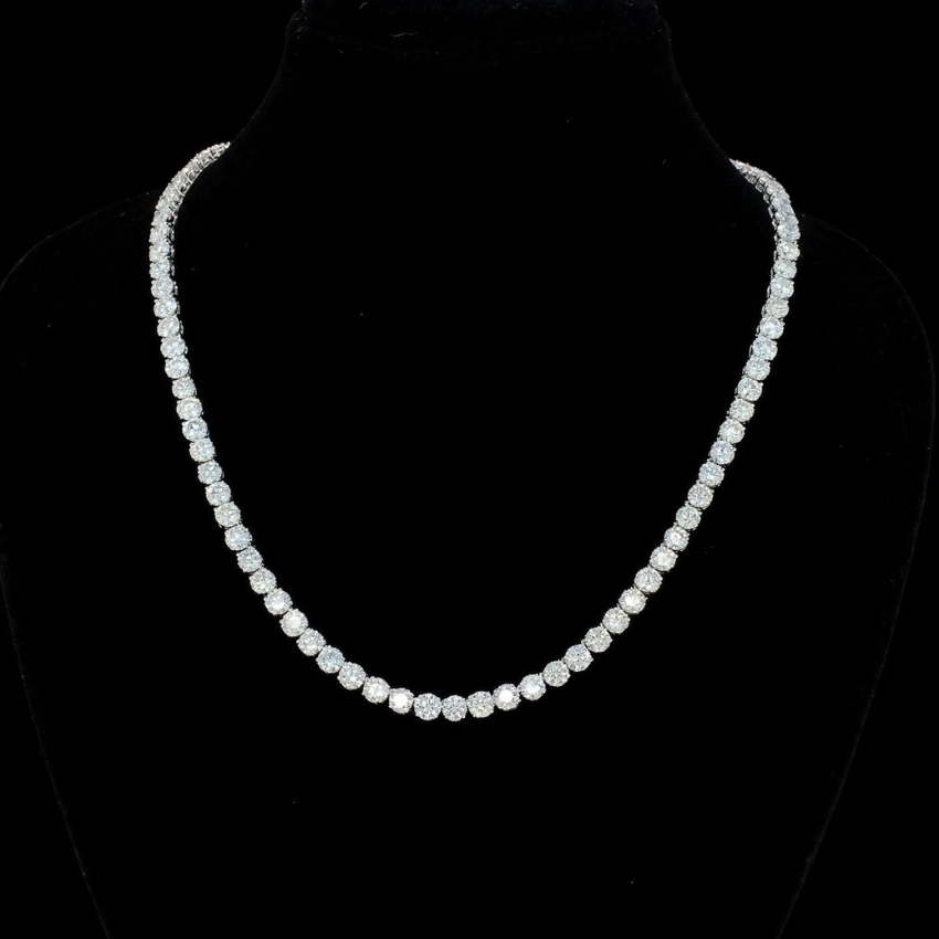 Mirano Jewels 25.00CT 9K Gold Lab Grown Diamond Tennis Necklace