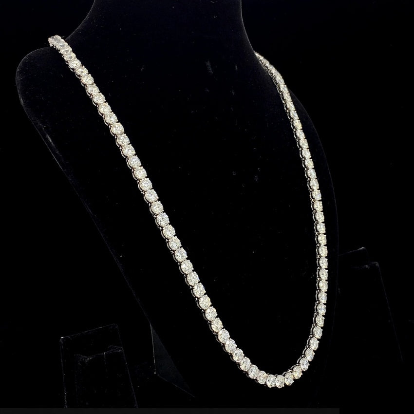 Mirano Jewels 9K Gold Studded TCW 67.20CT Luxury Lab Diamond Tennis Necklace