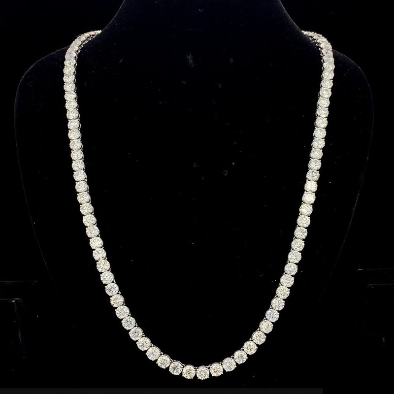 Mirano Jewels 9K Gold Studded TCW 67.20CT Luxury Lab Diamond Tennis Necklace