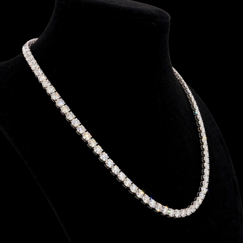 Mirano Jewels 25.00CT 9K Gold Lab Grown Diamond Tennis Necklace