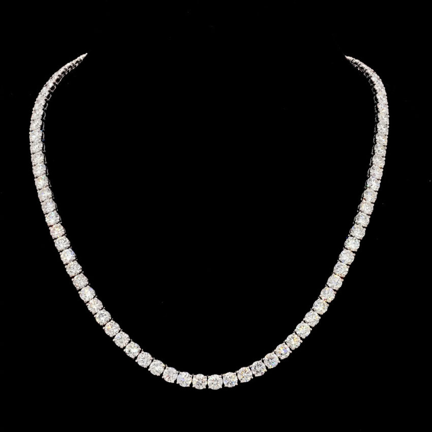 Mirano Jewels 25.00CT 9K Gold Lab Grown Diamond Tennis Necklace