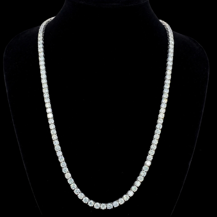 Mirano Jewels 25.00CT 9K Gold Lab Grown Diamond Tennis Necklace