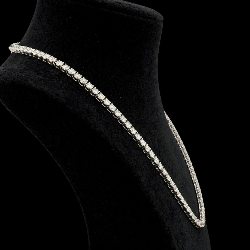 Mirano Jewels 9K Gold Studded 32.40CT Lab Grown Diamond Tennis Necklace