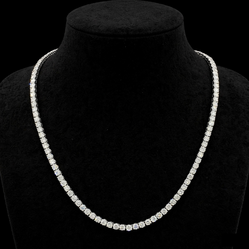 Mirano Jewels 9K Gold Studded 32.40CT Lab Grown Diamond Tennis Necklace