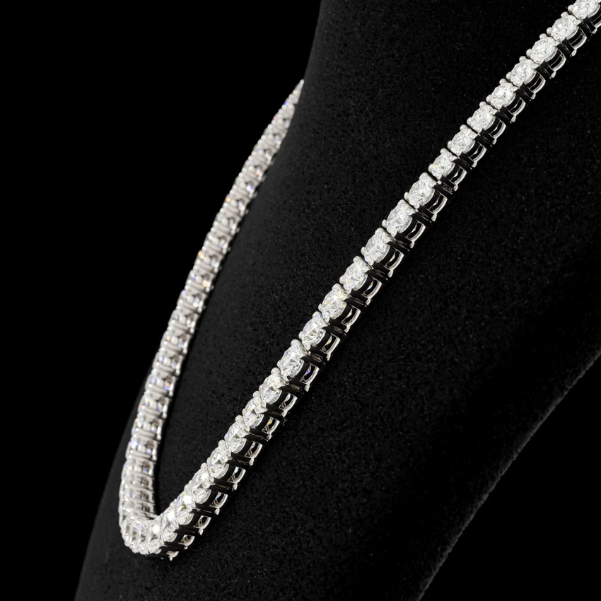 Mirano Jewels 9K Gold Studded Premium TCW 51.00CT Diamond Tennis Necklace