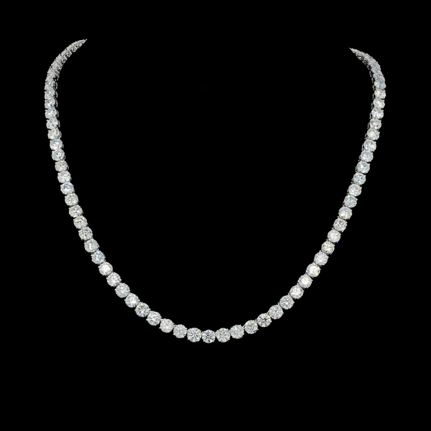 Mirano Jewels 9K Gold Studded 14.00CT Premium Diamond Tennis Necklace