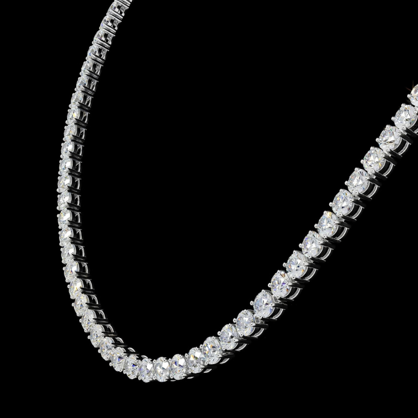 Mirano Jewels 9K Gold Studded 14.00CT Premium Diamond Tennis Necklace