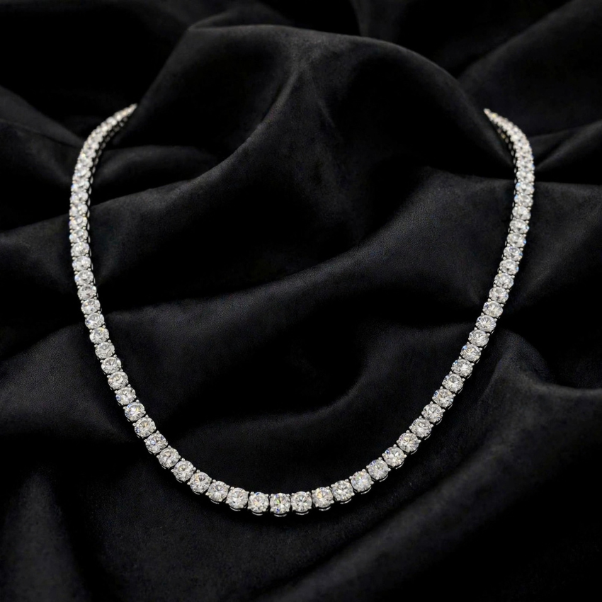 Mirano Jewels Exclusive 9K Gold TCW 41.60CT Lab Diamond Tennis Necklace