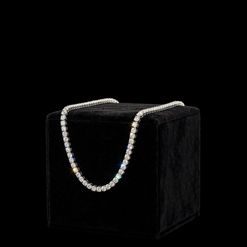 Mirano Jewels Exclusive 9K Gold TCW 41.60CT Lab Diamond Tennis Necklace