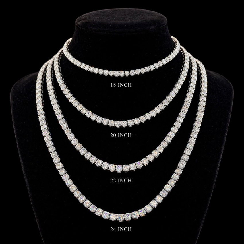 Mirano Jewels Exclusive 9K Gold TCW 41.60CT Lab Diamond Tennis Necklace