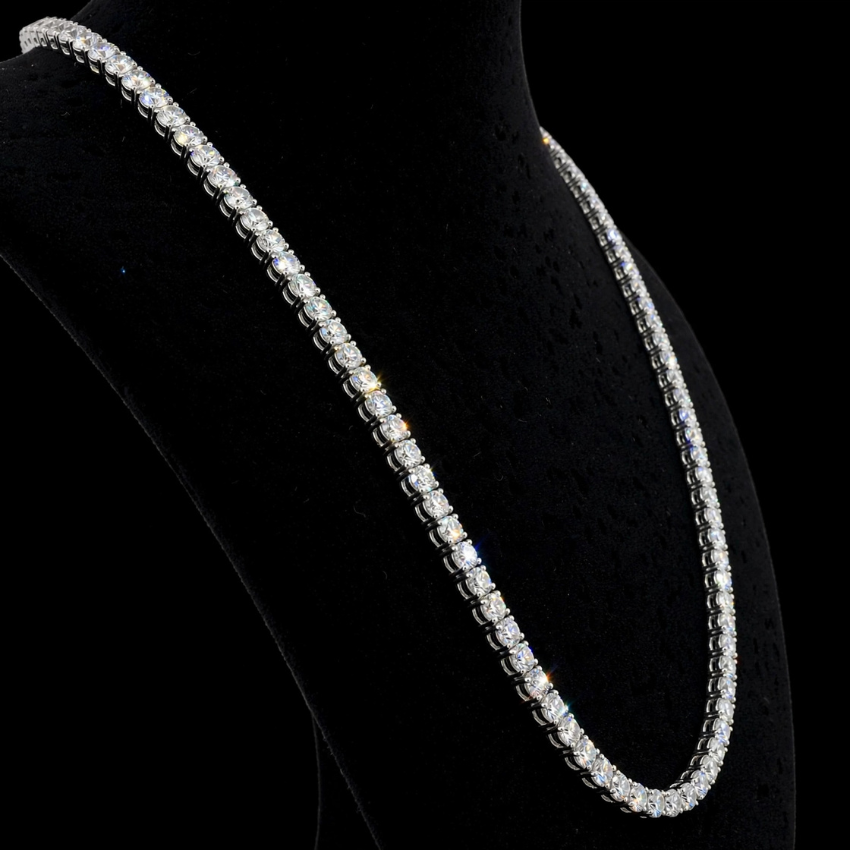 Mirano Jewels 25.00CT 9K Gold Lab Grown Diamond Tennis Necklace
