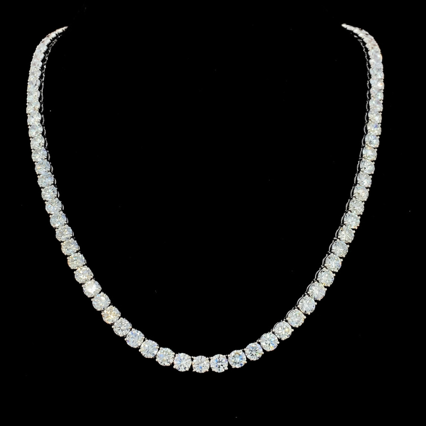 Mirano Jewels Exclusive 9K Gold 58.80CT Lab Grown Diamond Tennis Necklace