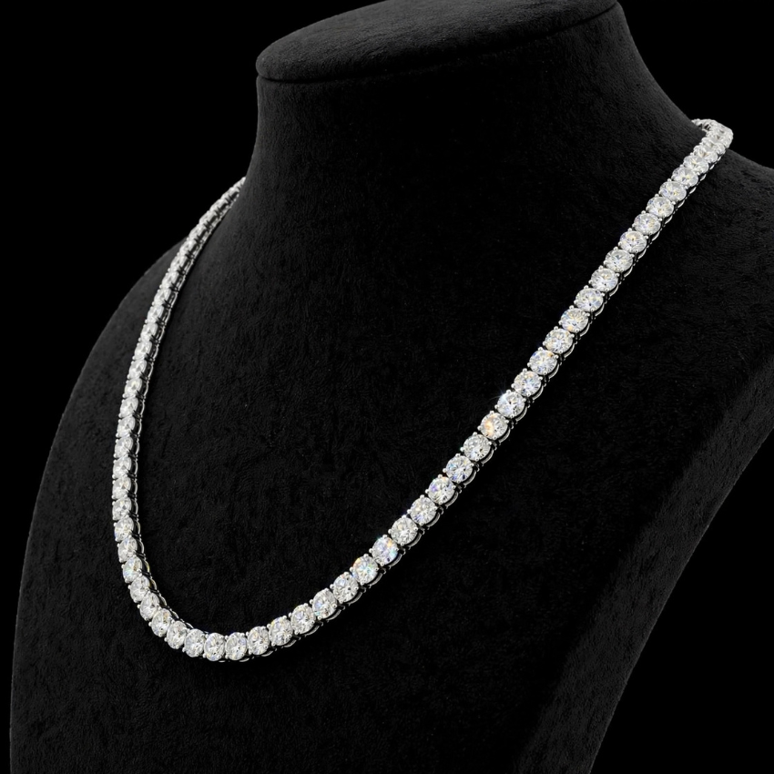 Mirano Jewels Exclusive 9K Gold 58.80CT Lab Grown Diamond Tennis Necklace