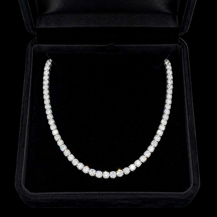 Mirano Jewels Exclusive 9K Gold 58.80CT Lab Grown Diamond Tennis Necklace