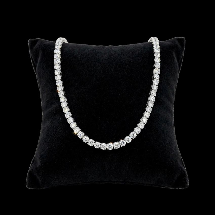 Mirano Jewels Exclusive 9K Gold 58.80CT Lab Grown Diamond Tennis Necklace