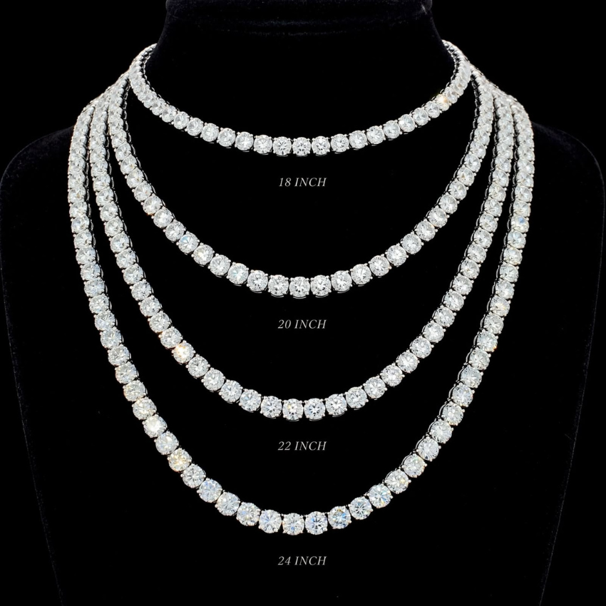 Mirano Jewels Exclusive 9K Gold 58.80CT Lab Grown Diamond Tennis Necklace