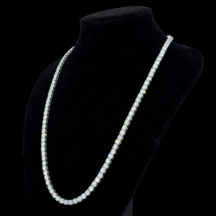 Mirano Jewels 25.00CT 9K Gold Lab Grown Diamond Tennis Necklace