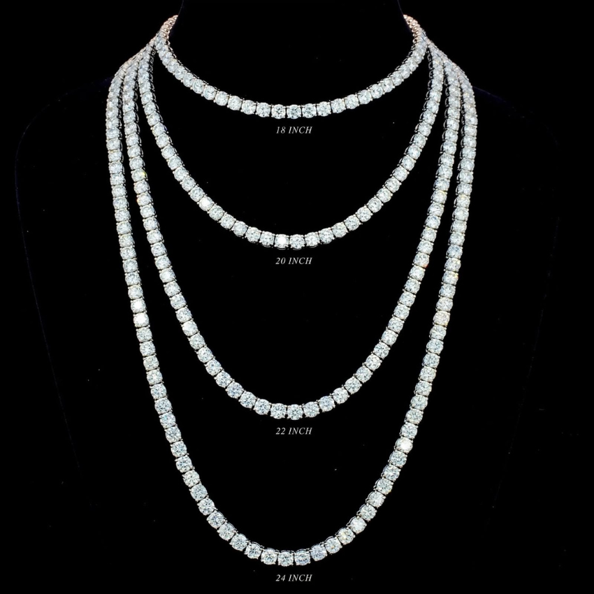 Mirano Jewels 25.00CT 9K Gold Lab Grown Diamond Tennis Necklace