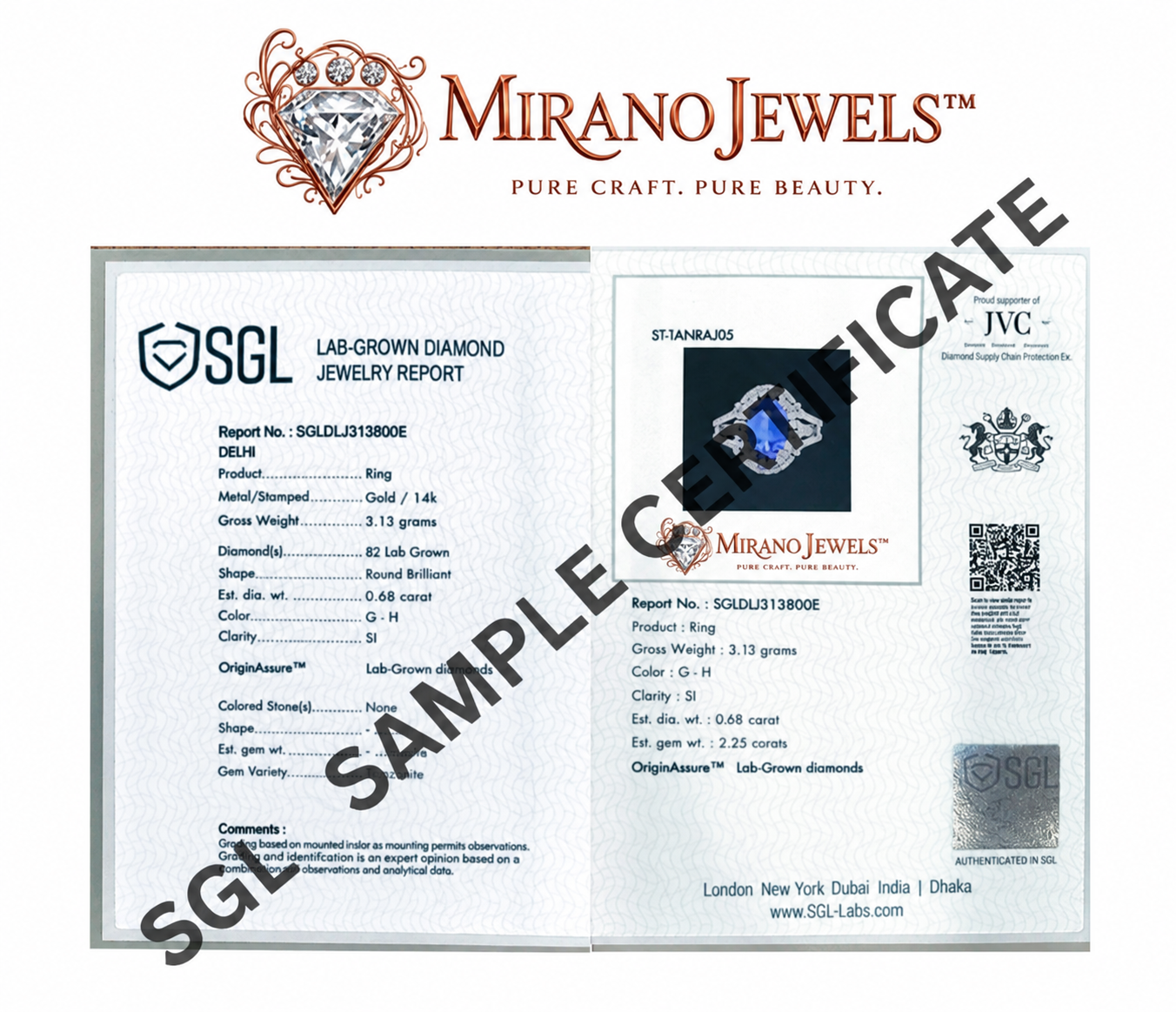 Mirano Jewels 25.00CT 9K Gold Lab Grown Diamond Tennis Necklace