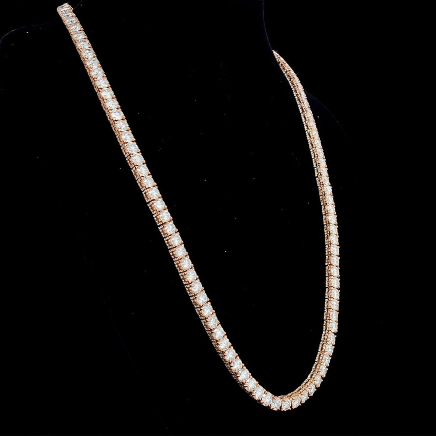 Mirano Jewels 18K Gold Studded TCW 74.40CT Lab Grown Diamond Tennis Necklace