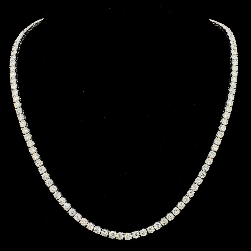 Mirano Jewels Exclusive 18K Gold TCW 32.40CT Lab Diamond Tennis Necklace