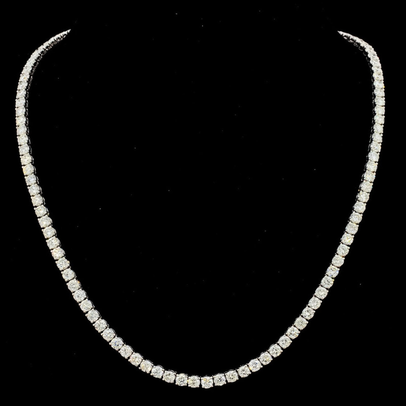 Mirano Jewels Exclusive 18K Gold TCW 32.40CT Lab Diamond Tennis Necklace