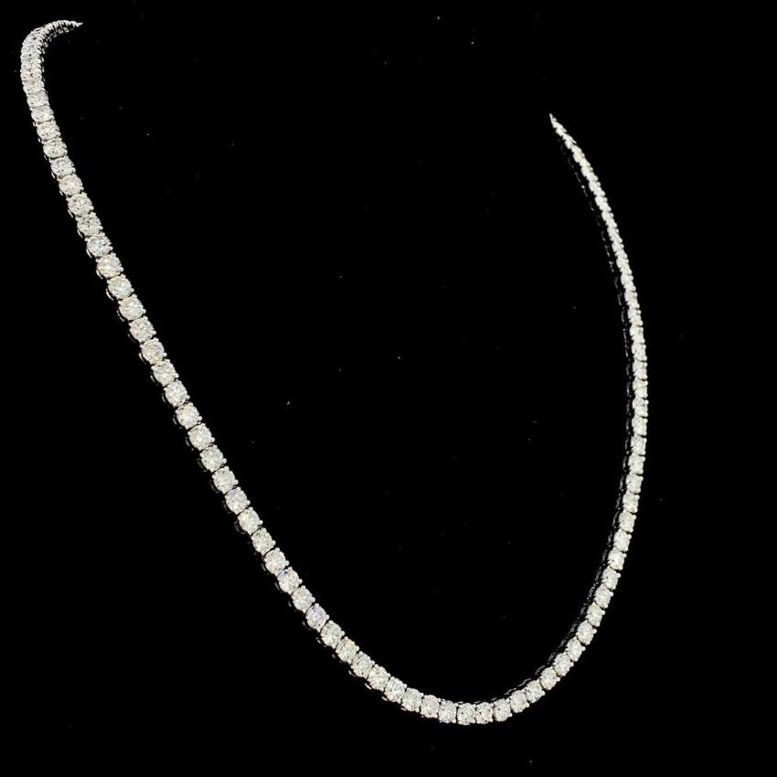 Mirano Jewels Exclusive 18K Gold TCW 32.40CT Lab Diamond Tennis Necklace