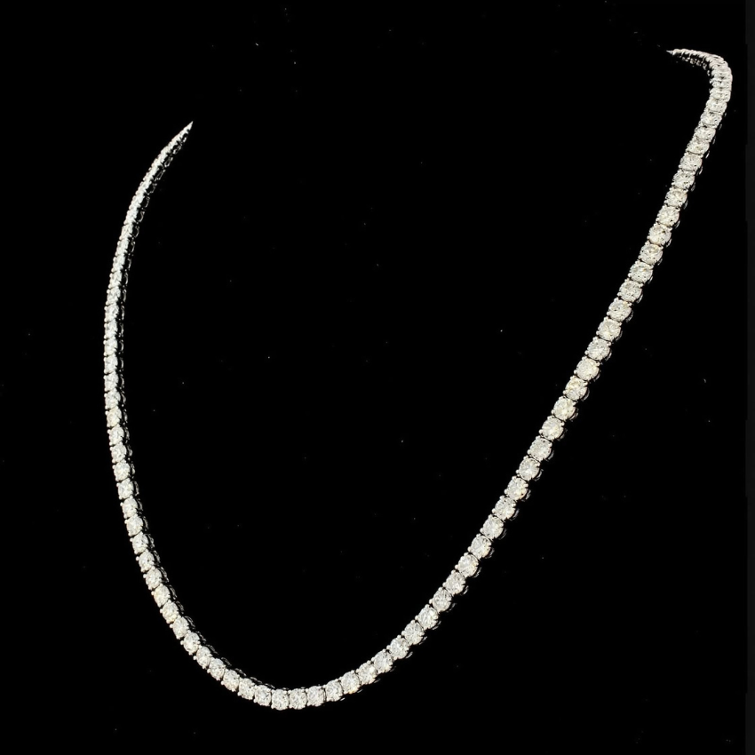 Mirano Jewels Exclusive 18K Gold TCW 32.40CT Lab Diamond Tennis Necklace