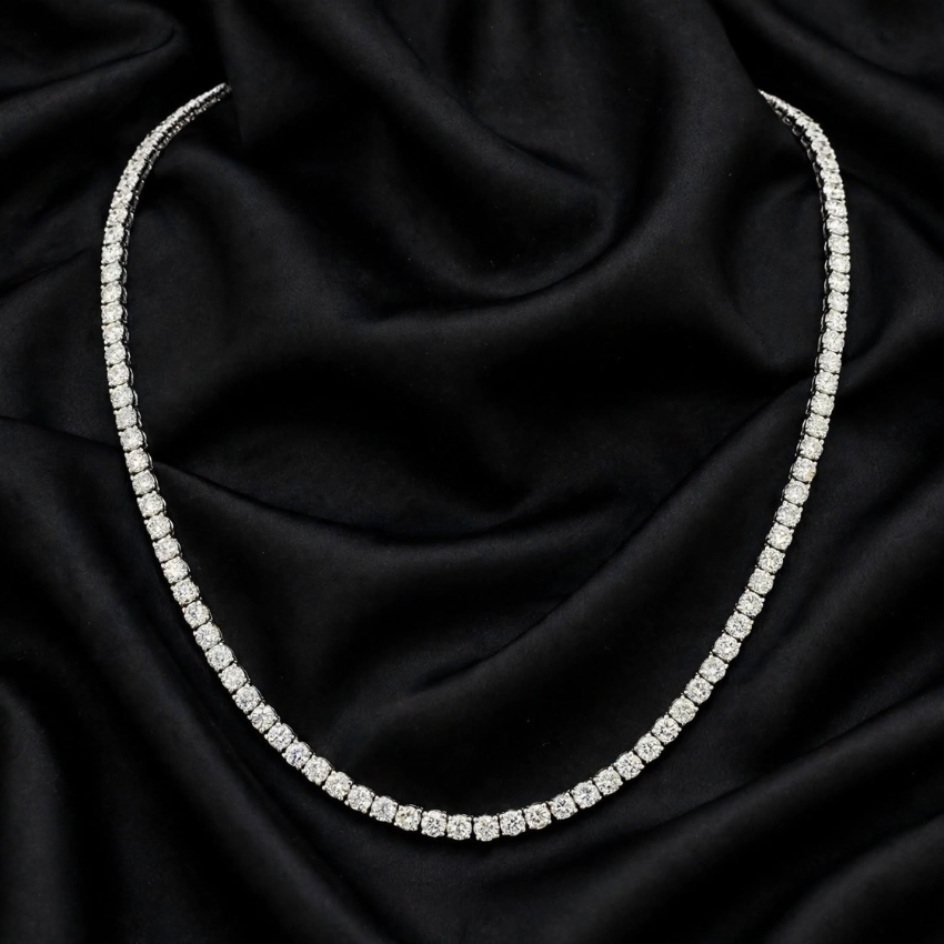 Mirano Jewels Exclusive 18K Gold TCW 32.40CT Lab Diamond Tennis Necklace