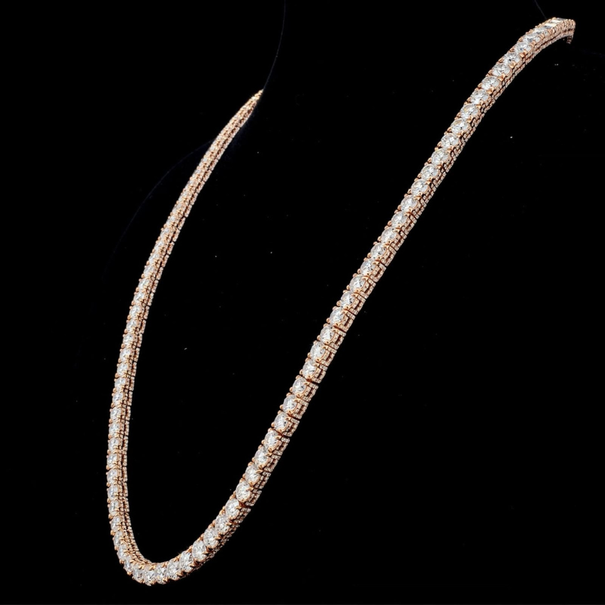 Mirano Jewels TCW 81.00CT Diamond Studded Necklace with Elegant 14K Gold