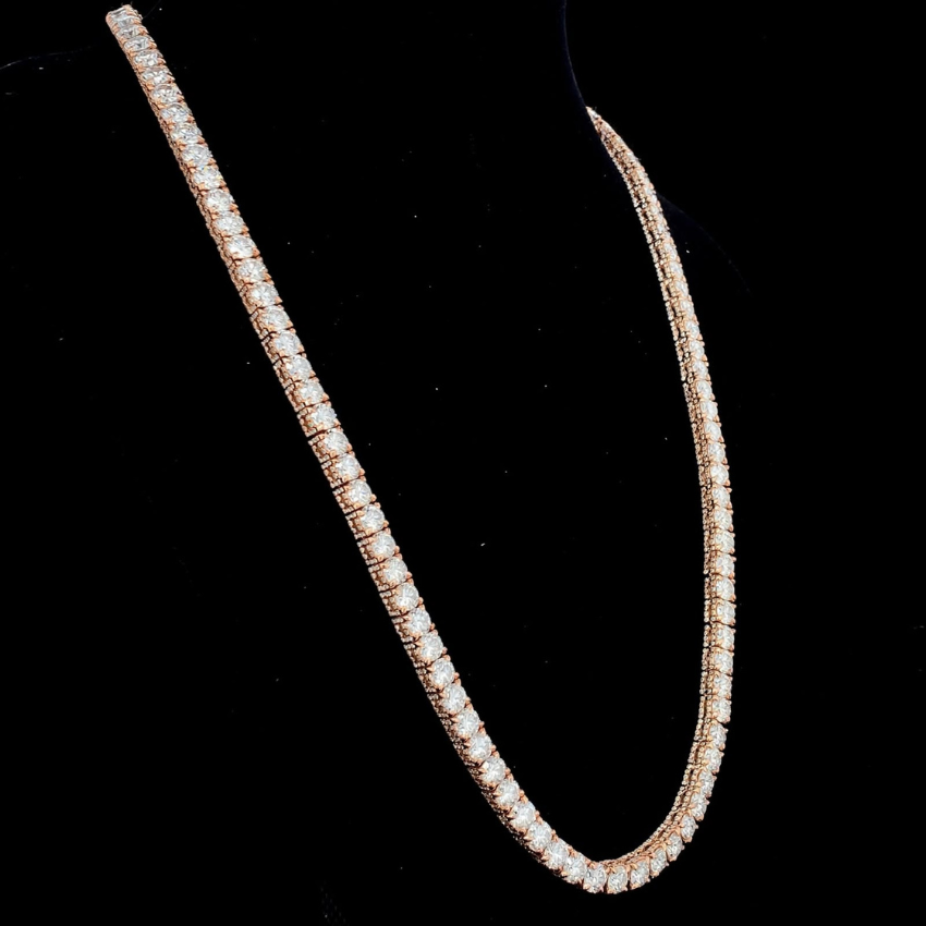 Mirano Jewels TCW 81.00CT Diamond Studded Necklace with Elegant 14K Gold