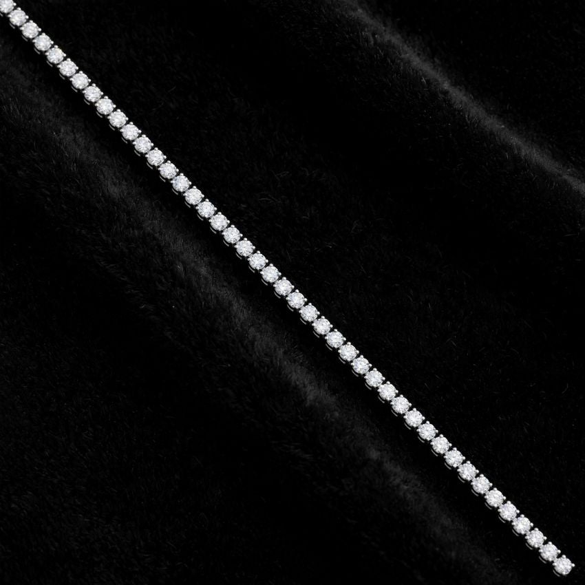 Mirano Jewels TCW 14.00 Carat Lab Grown Diamond Tennis Necklace in 18K Gold
